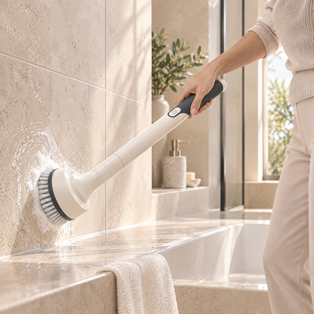 Orvenlore™ Long-Reach Electric Spin Scrubber