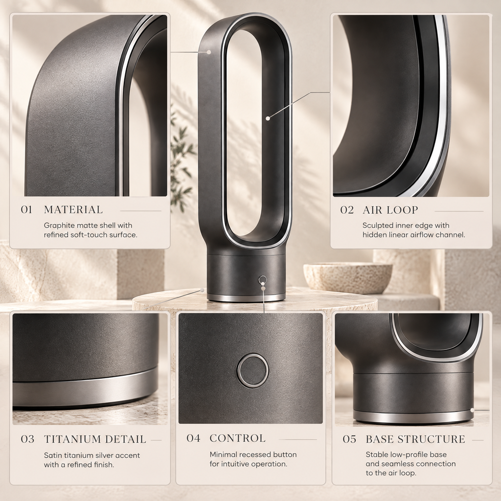 Orvenlore™ Bladeless Air Circulator Fan